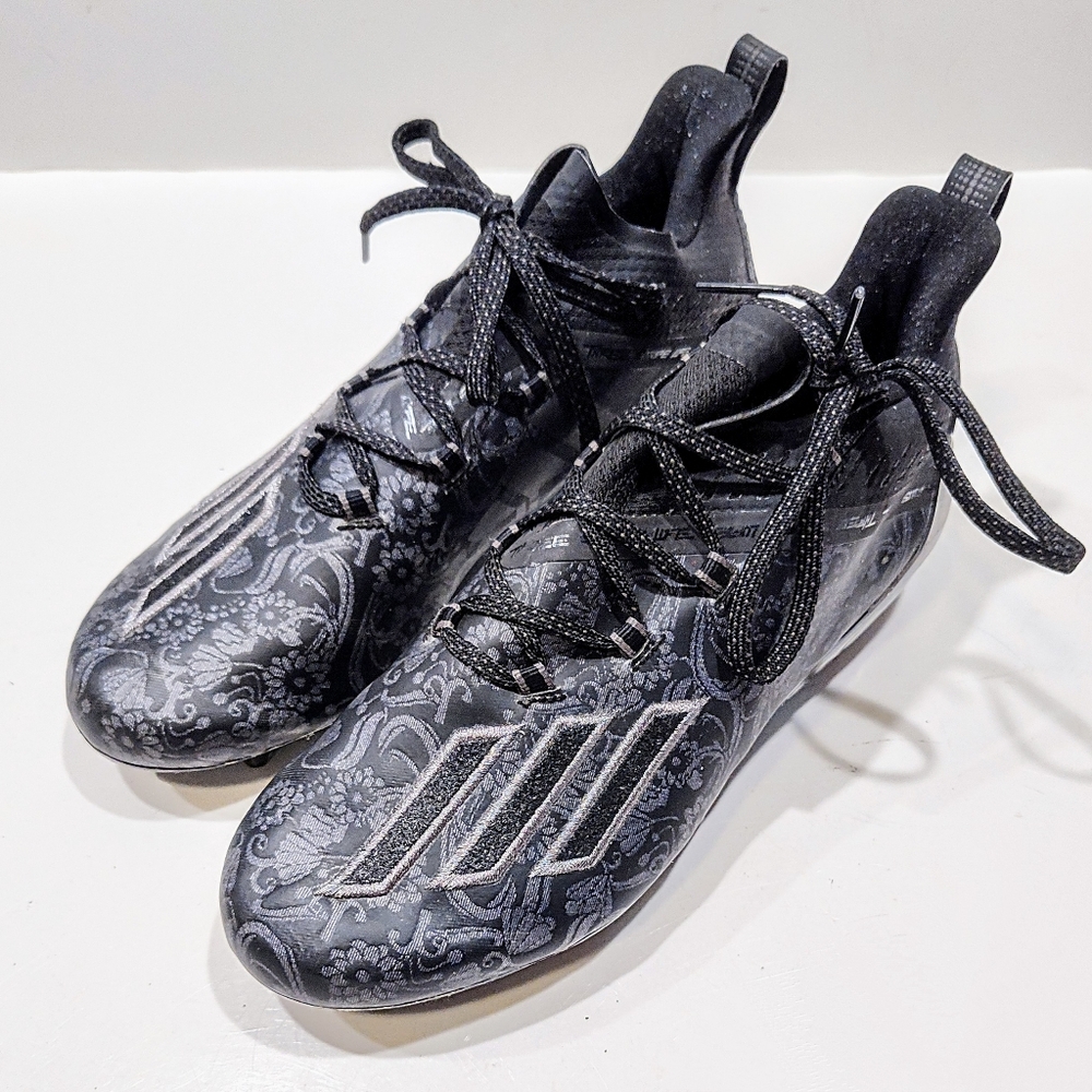 Adidas Adizero New Reign Floral Black Men's 8 US Football Lacrosse Cleats EH2723